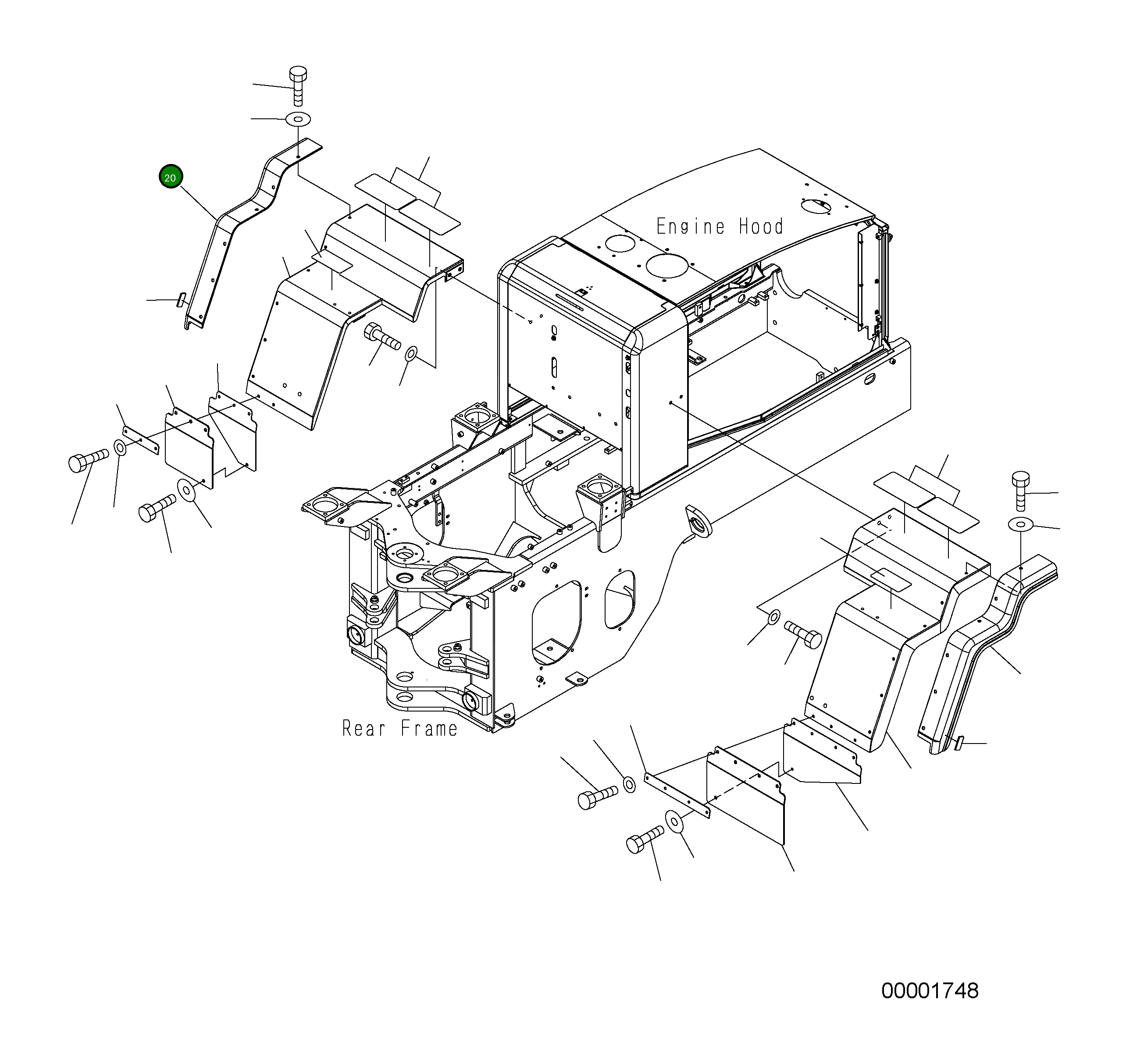 Крышка 418-54-34940 Komatsu