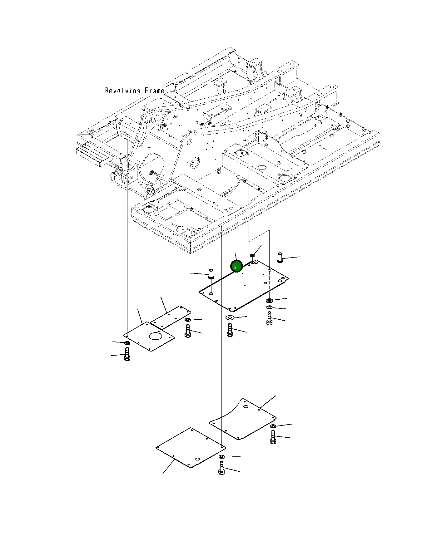 Крышка 21K-54-J1190 Komatsu