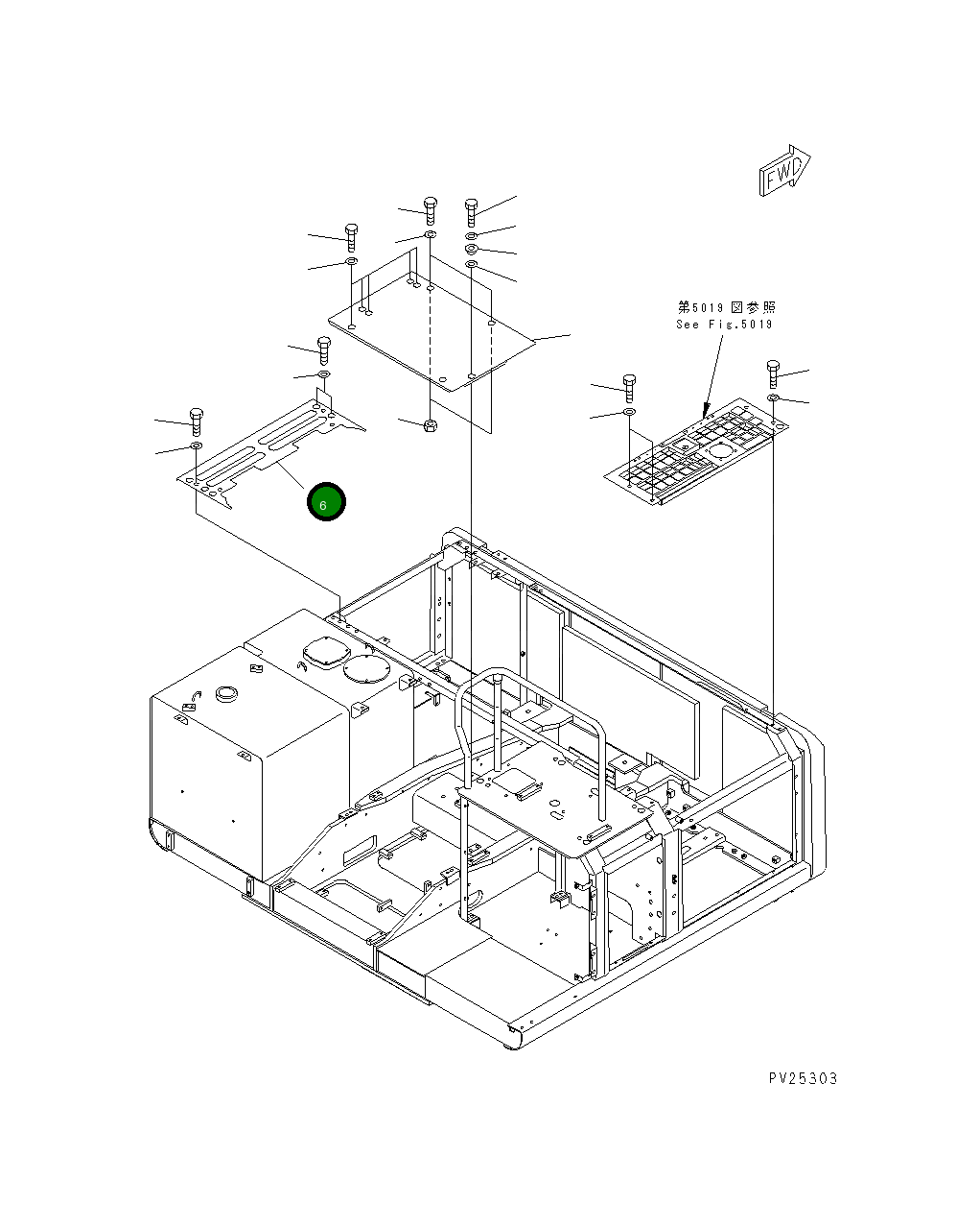 Крышка 20Y-54-25451 Komatsu