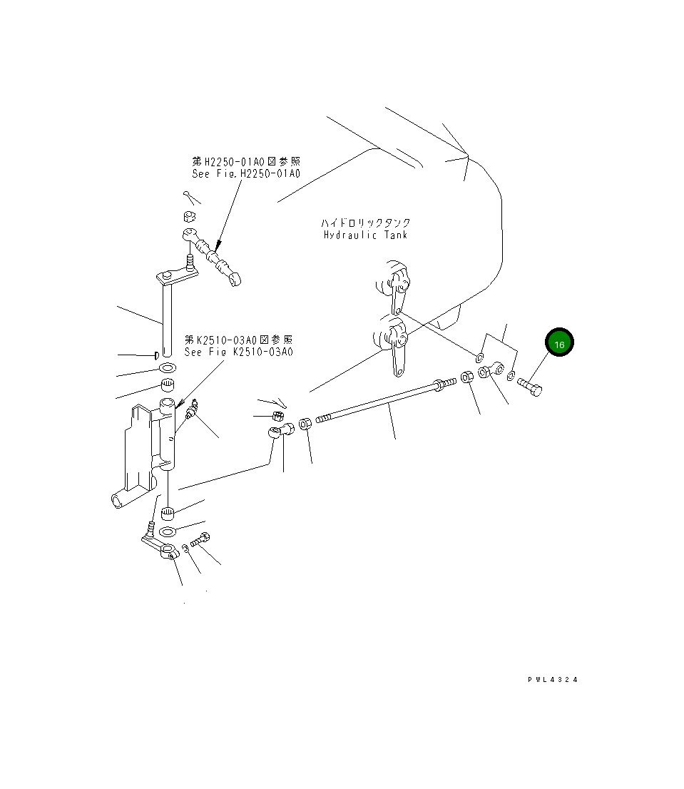 Болт 01090-51240  Komatsu