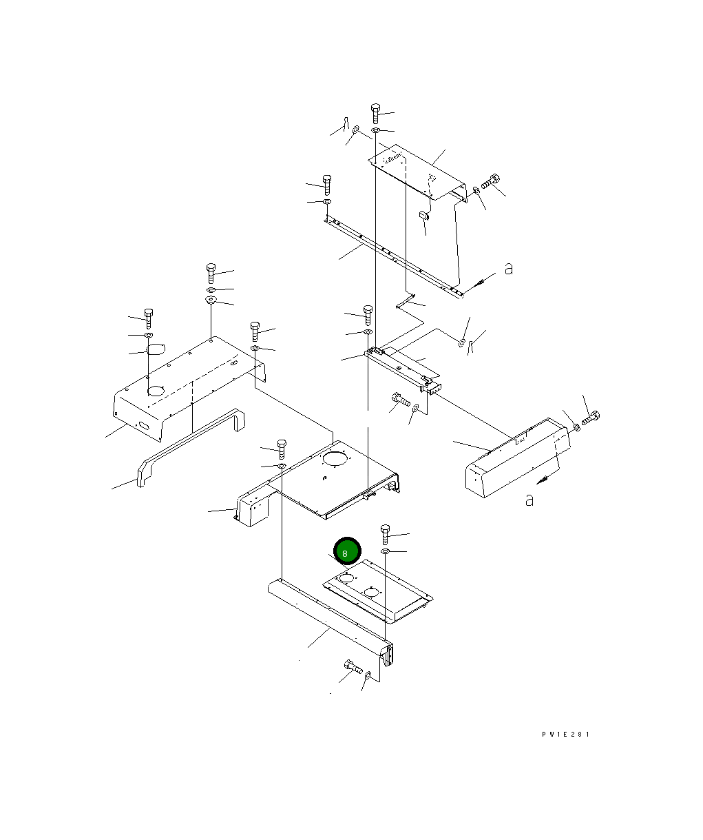 Крышка 21N-53-31561  Komatsu