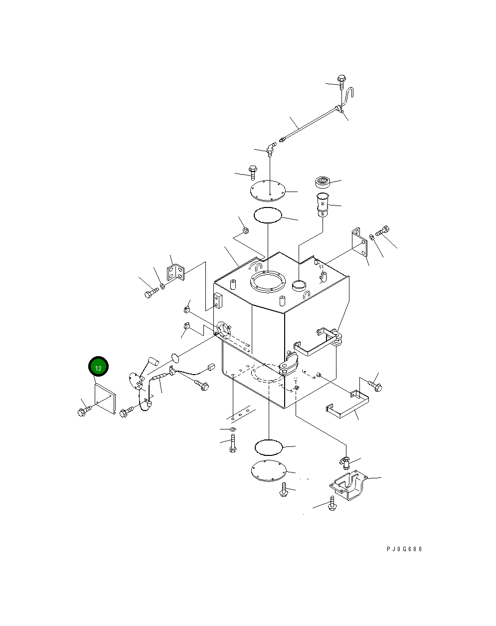 Крышка 41K-04-11151 Komatsu