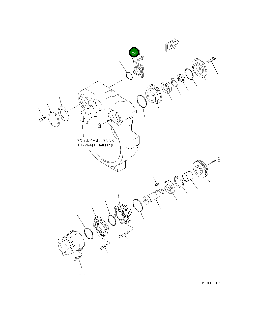 Крышка 6668-21-4651 Komatsu