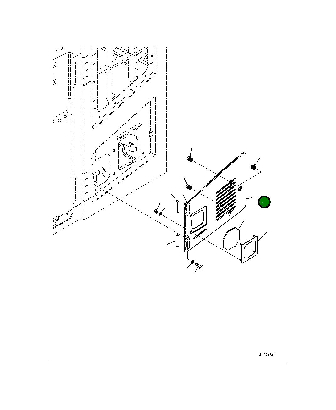 Крышка 20Y-53-B1250 Komatsu