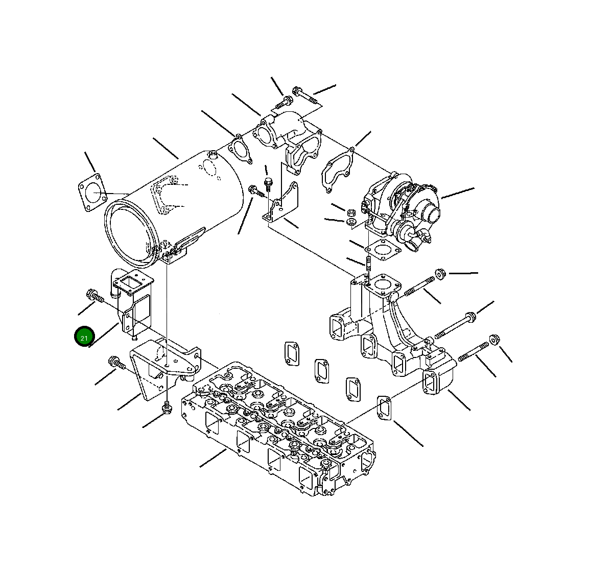 Болт YM261061-00252  Komatsu