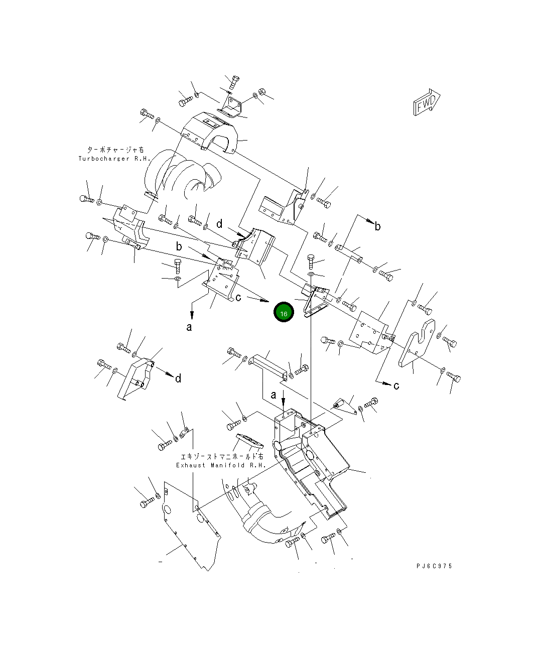 Крышка 6166-15-9821 Komatsu