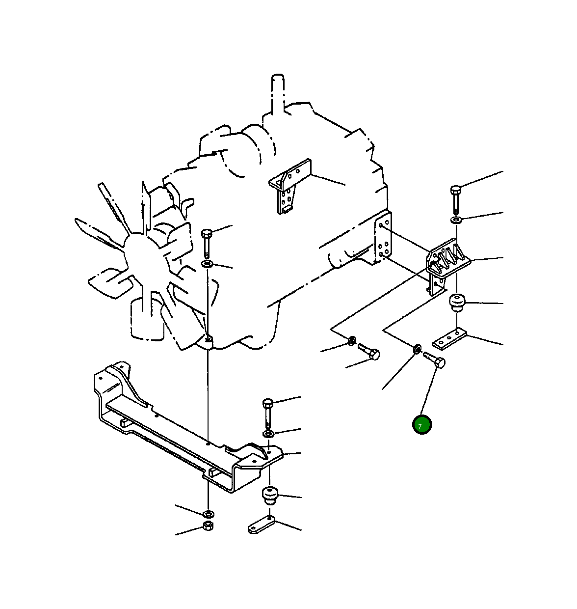 Болт 02010-71244 Komatsu