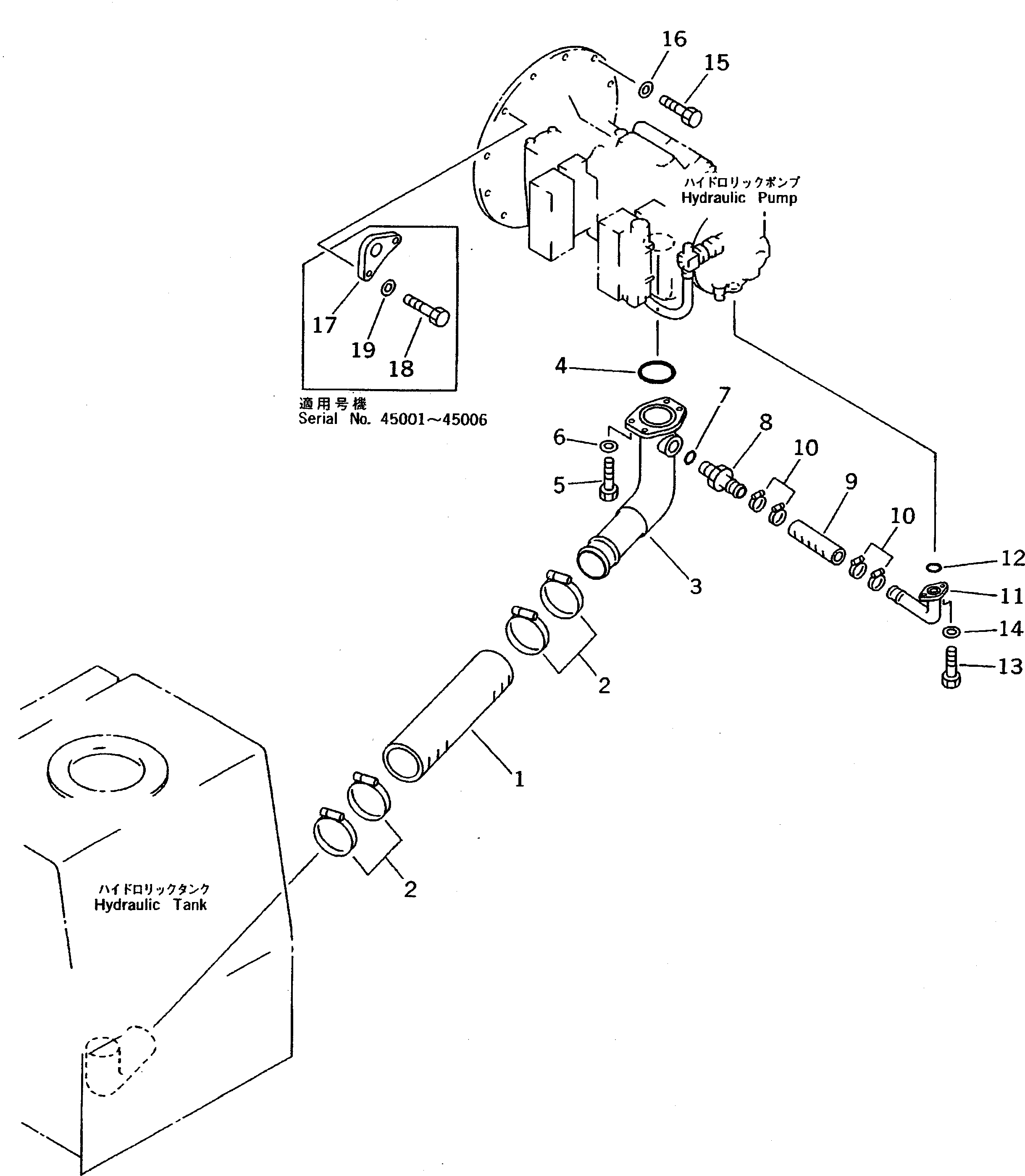 Болт 01010-51055 Komatsu