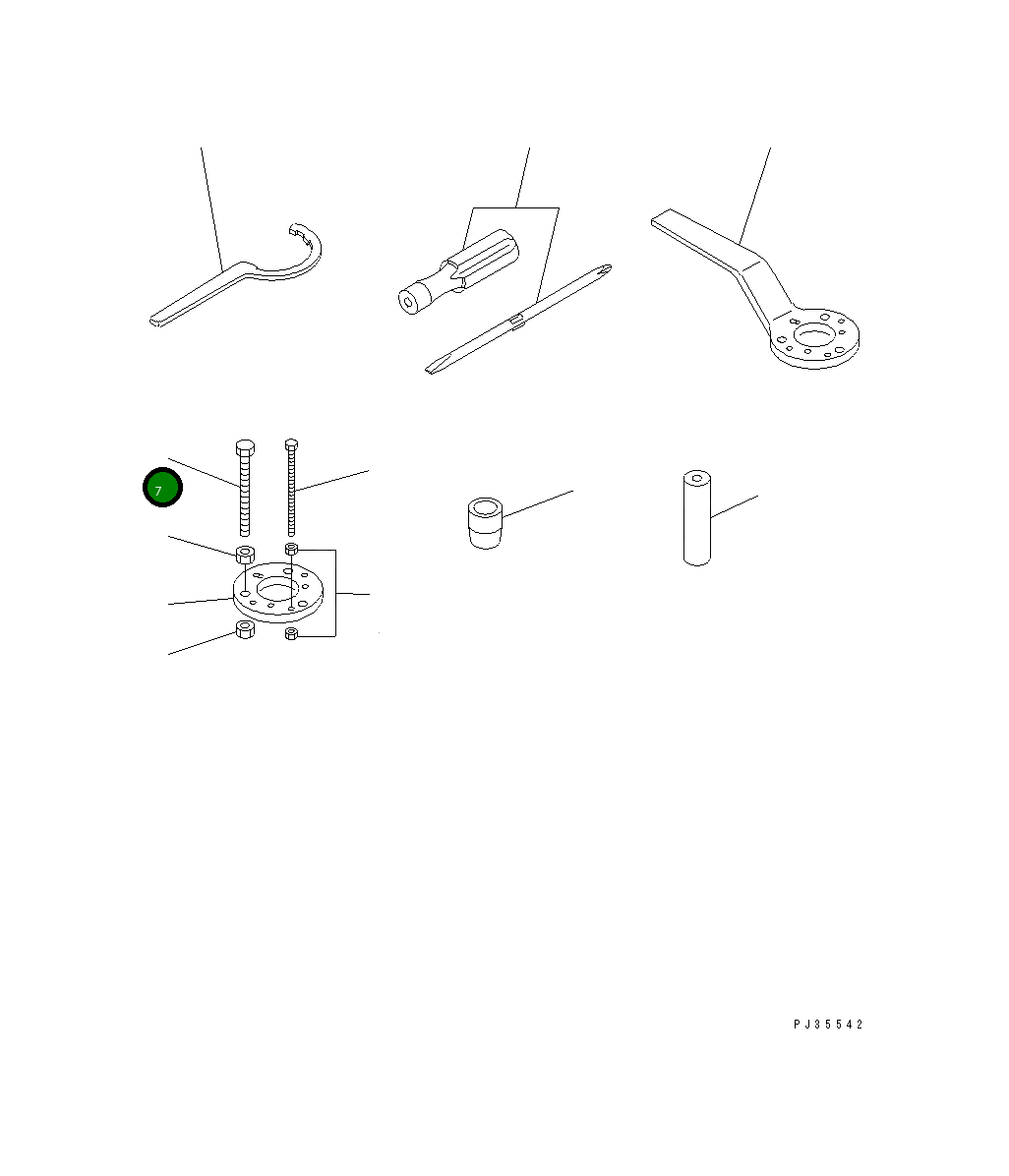 Болт YM26116-080454 Komatsu