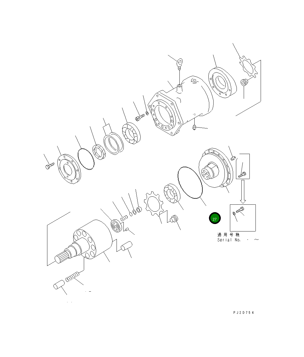Кольцо уплотнительное (O-Ring) 262-61-26240  Komatsu