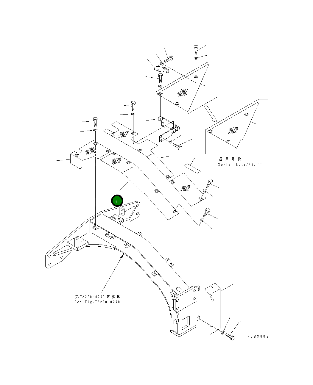 Крышка 156-54-22210  Komatsu