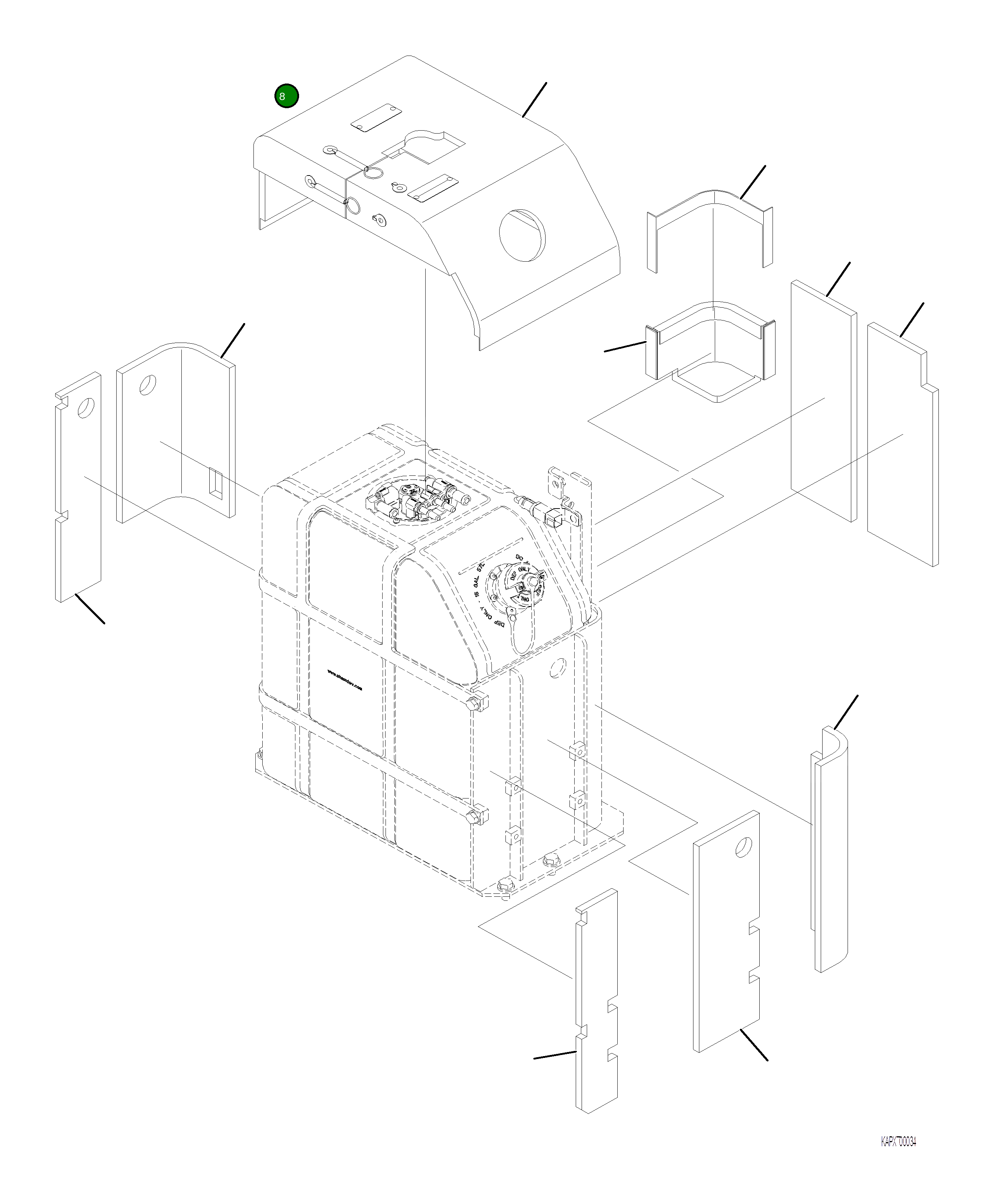 Крышка 4A1-04-21430 Komatsu