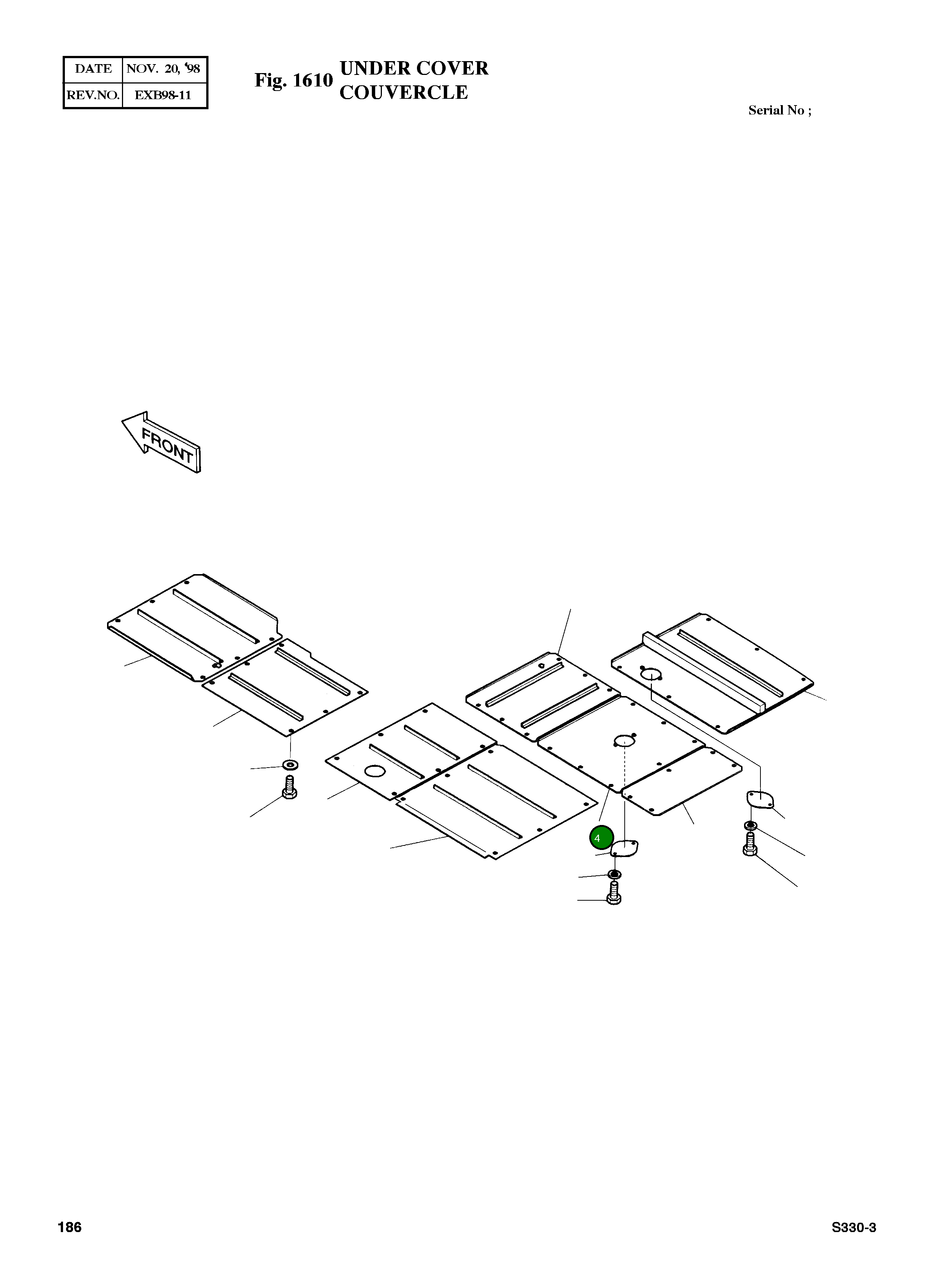 Крышка 2621-3189 Komatsu
