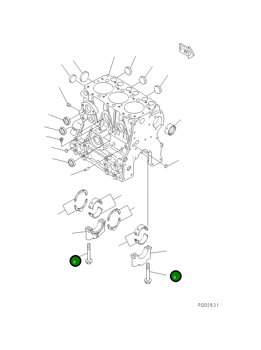 Болт YM119260-02020 Komatsu