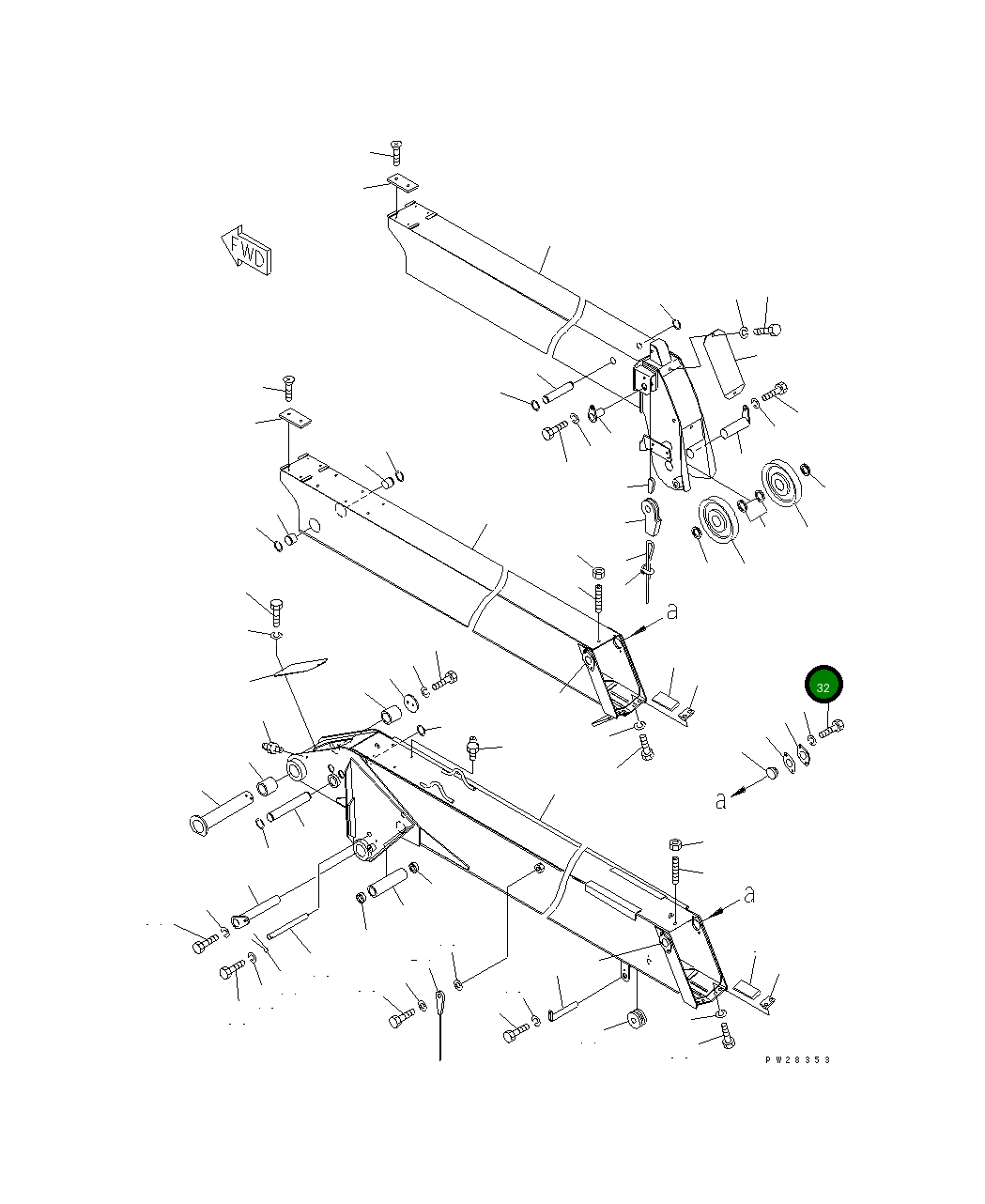 Болт MH21022-06010 Komatsu