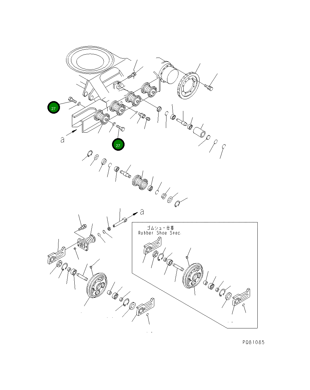 Болт YM26116-160352 Komatsu