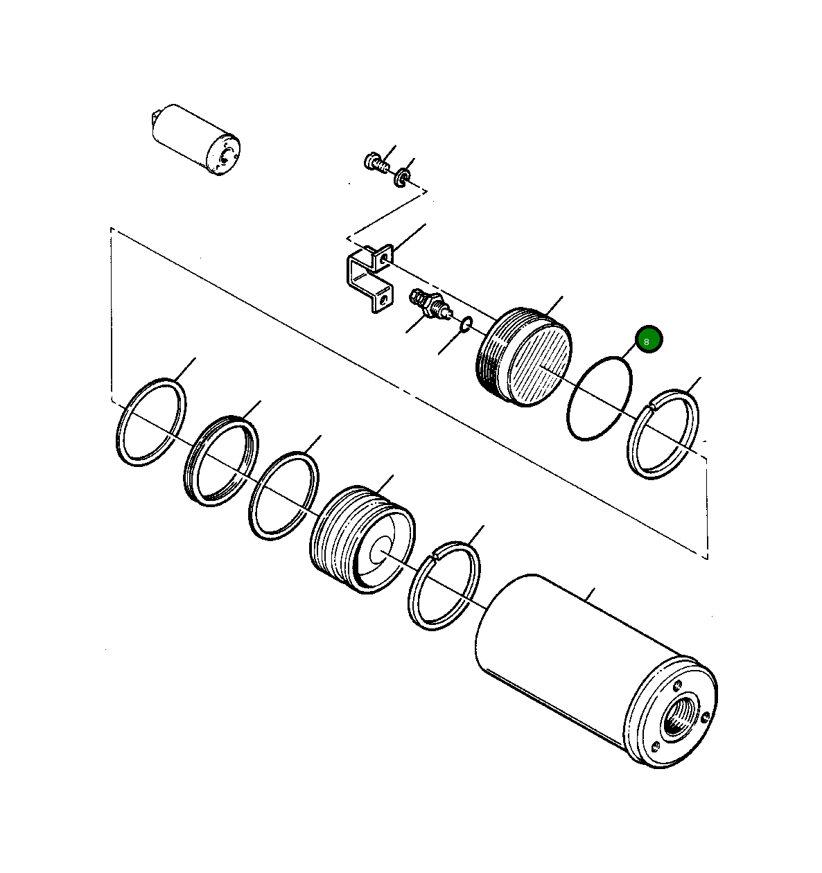 Кольцо уплотнительное (O-Ring) 355 740 R1  Komatsu