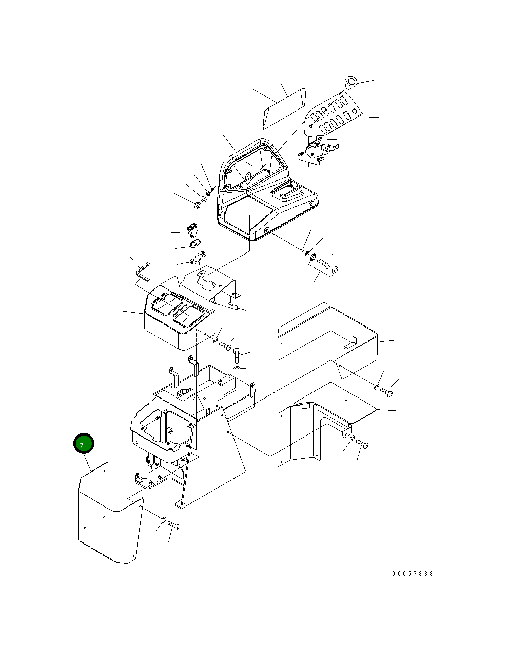 Крышка 423-S35-4350 Komatsu