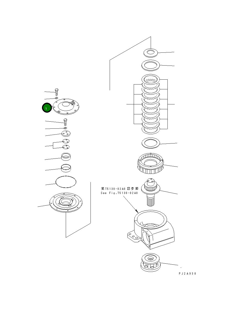 Крышка 23B-70-52130  Komatsu