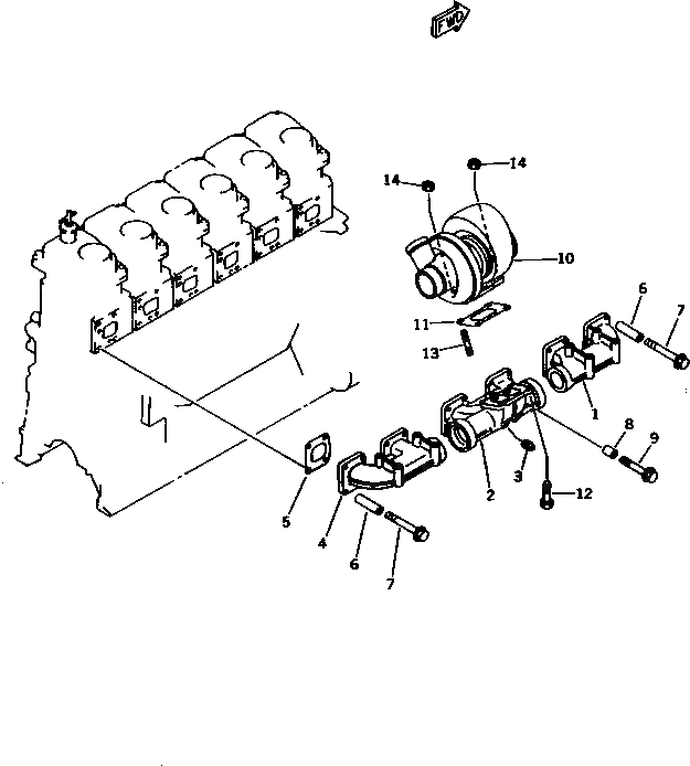 Болт 01436-01000  Komatsu