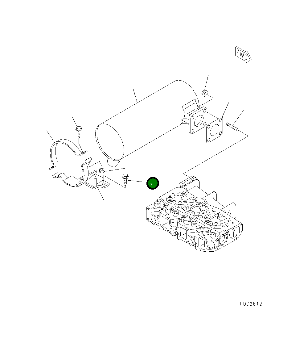 Болт YM26106-100182 Komatsu
