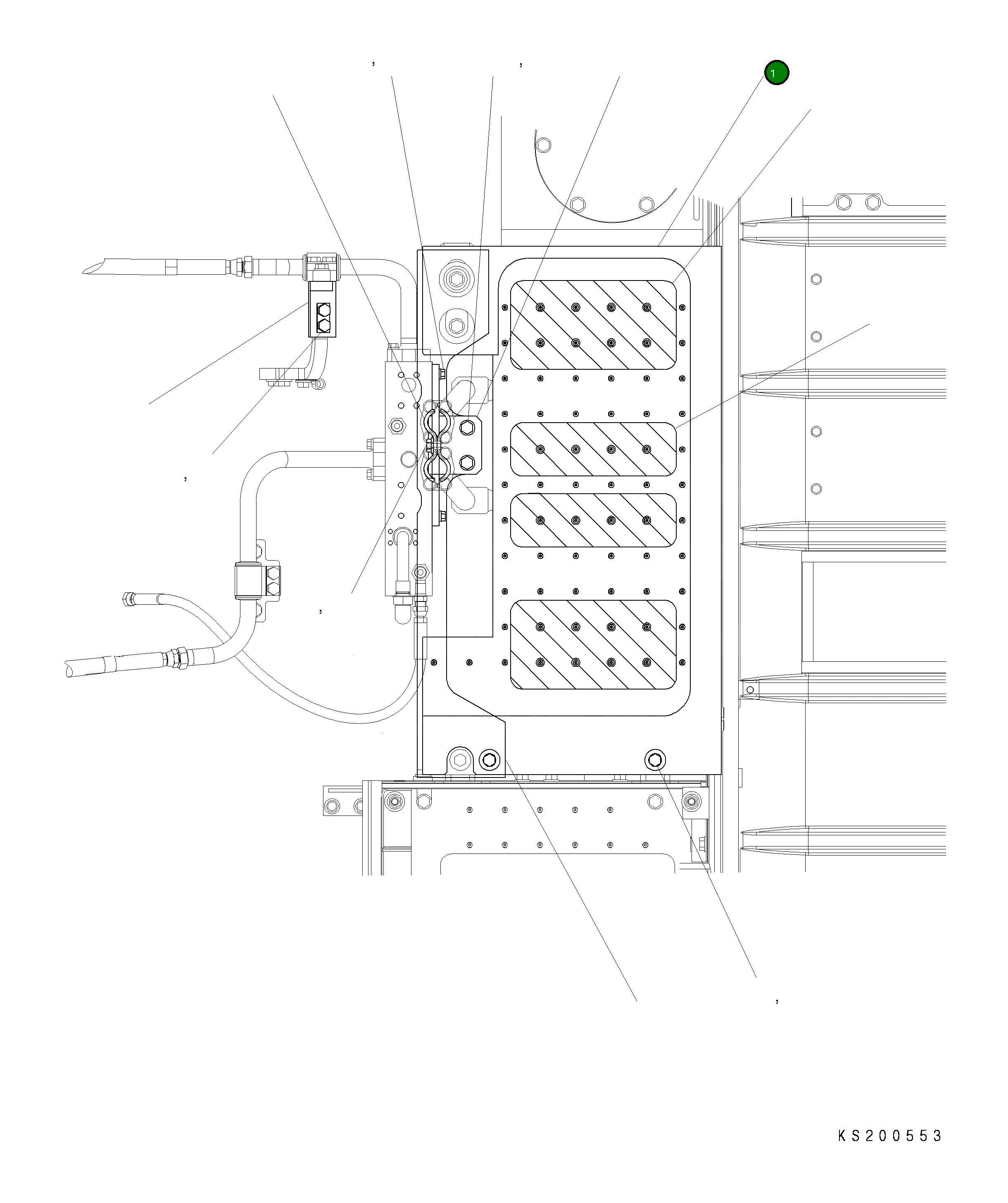 Крышка 206-54-KA631 Komatsu
