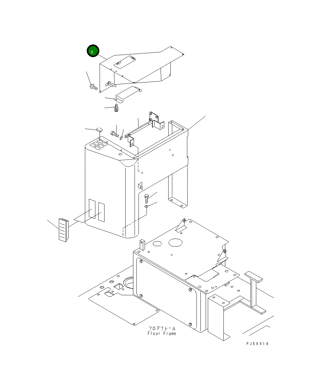 Крышка 23D-54-31790  Komatsu