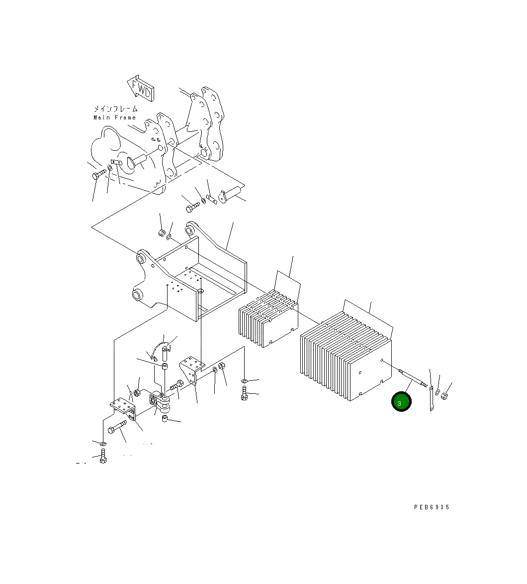 Болт 195-69-21230  Komatsu