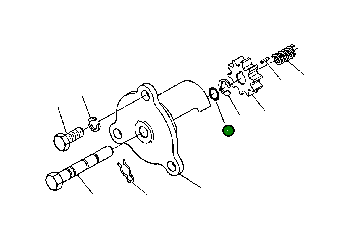 Кольцо уплотнительное (O-Ring) 6732 21 3870 Komatsu