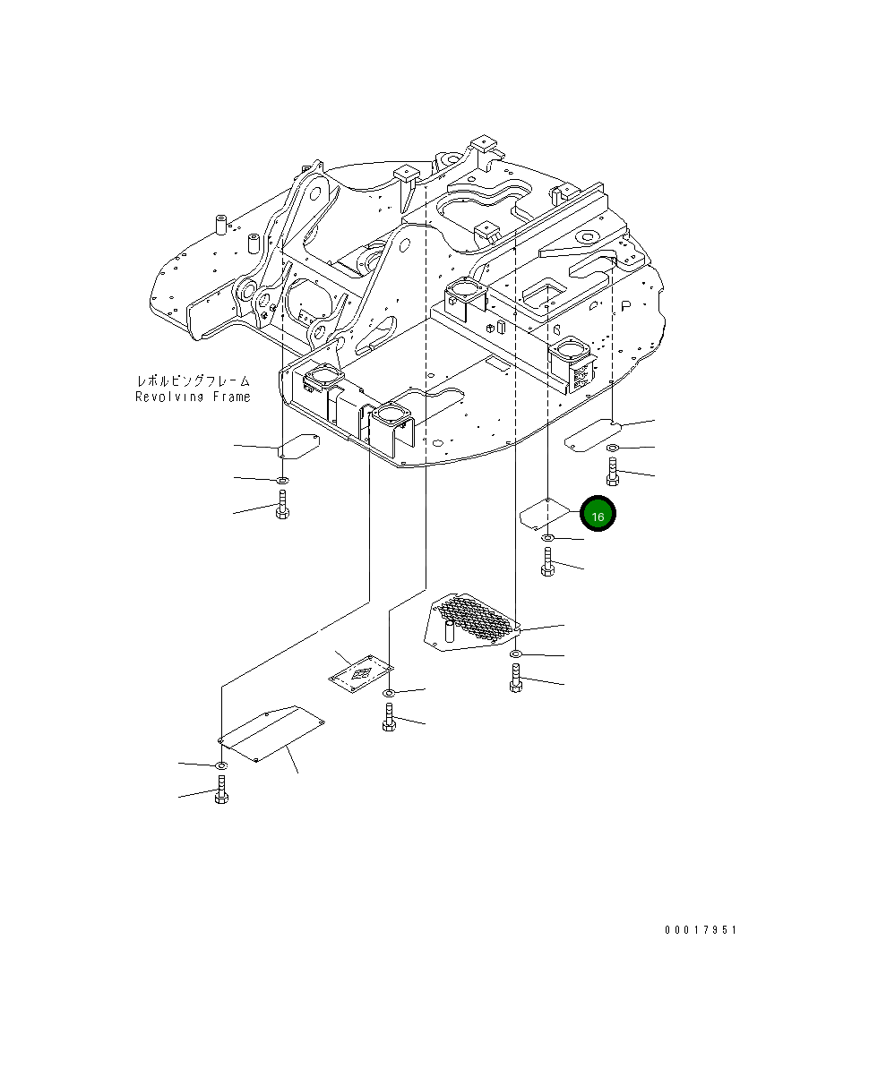 Крышка 22B-54-19930 Komatsu