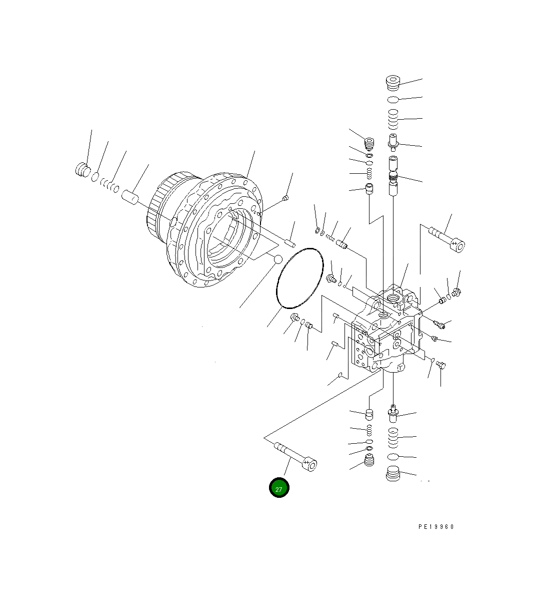 Болт 708-8F-11220  Komatsu