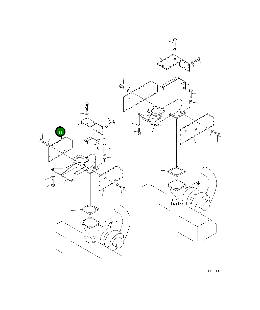 Крышка 21T-01-67210 Komatsu