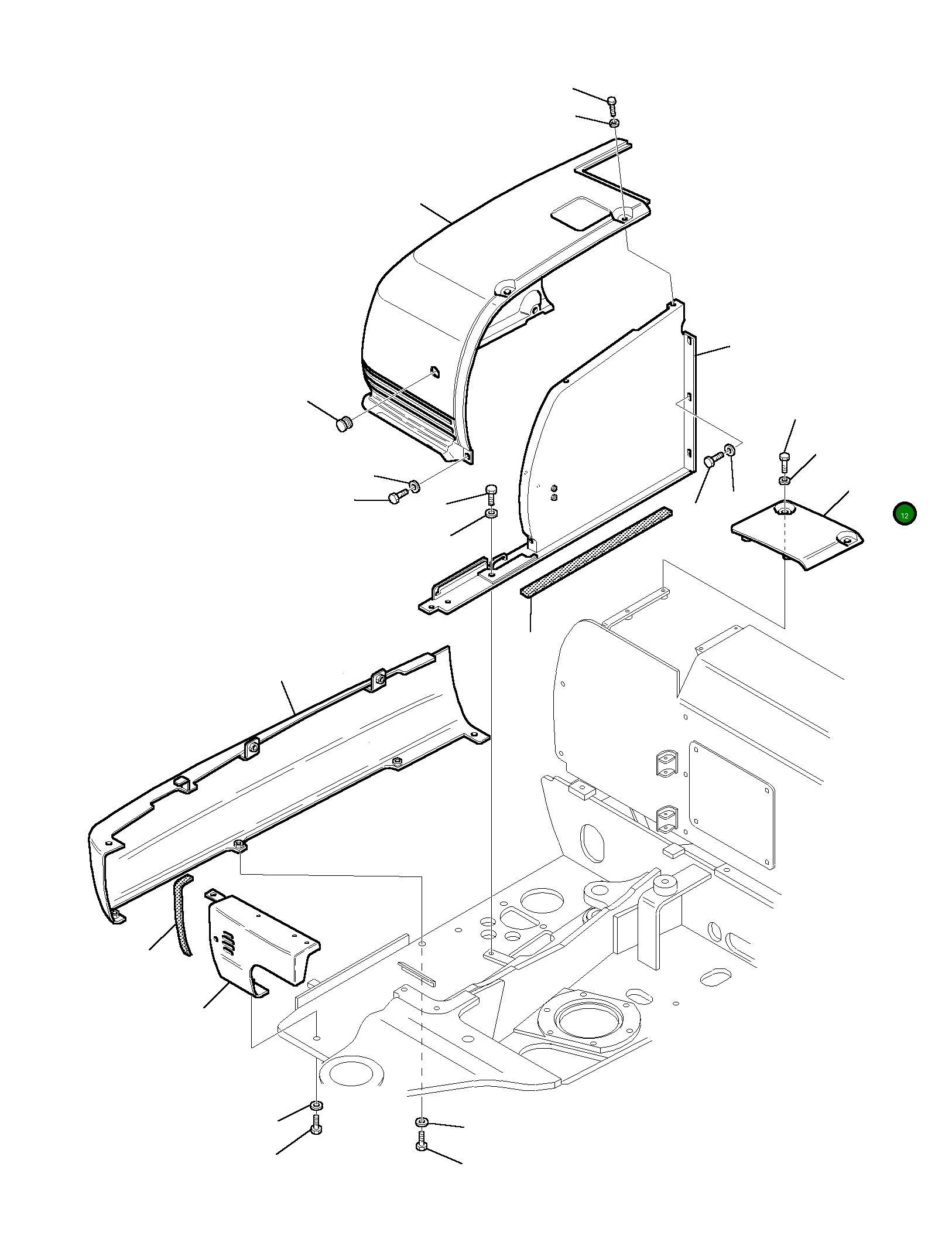 Крышка 3F4542052 Komatsu