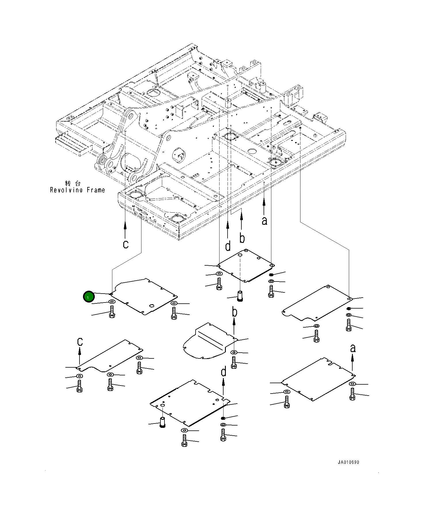 Крышка 203-54-16111 Komatsu