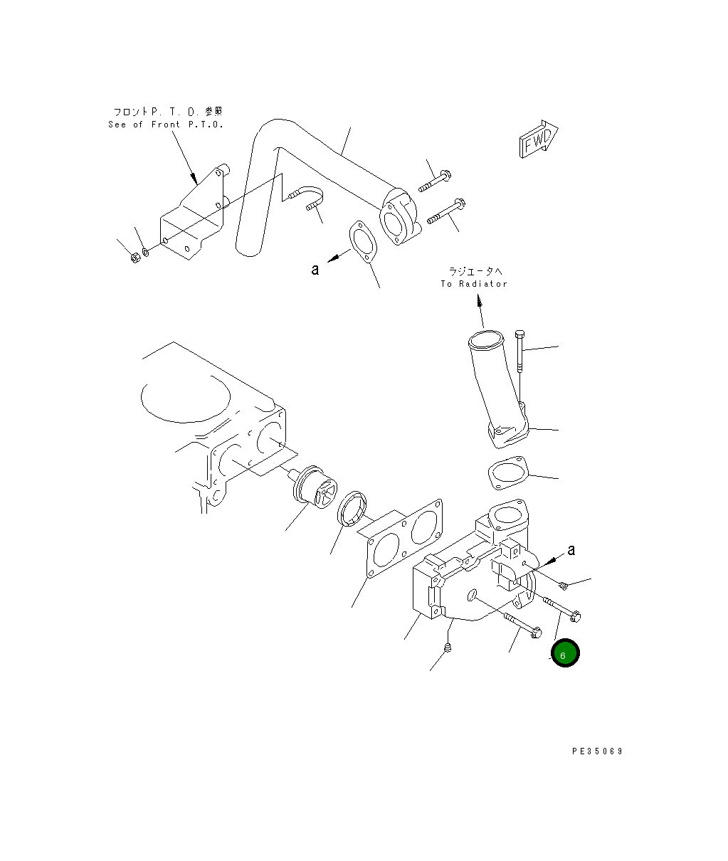 Болт 01438-01005 Komatsu