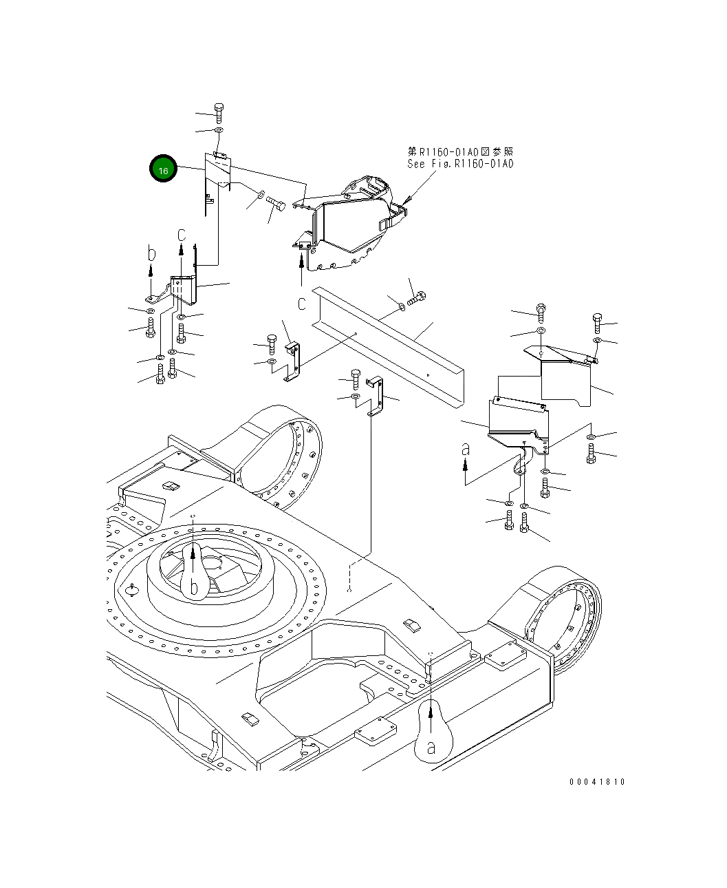 Крышка 209-30-41381 Komatsu