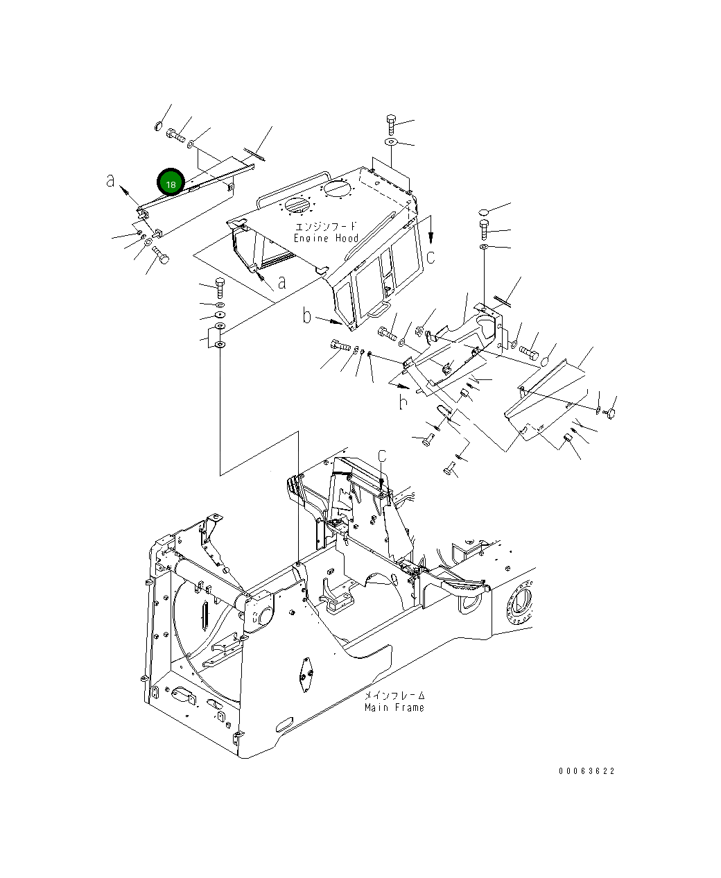 Крышка 17A-54-42521  Komatsu