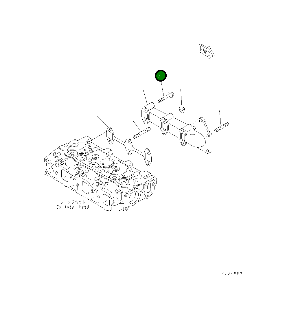 Болт 456-759 Komatsu
