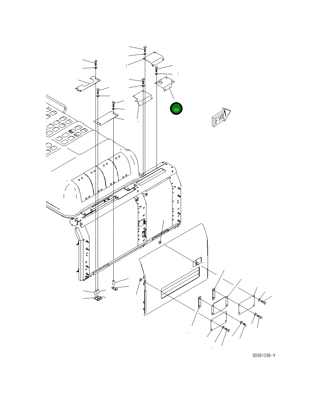 Крышка 208-54-74861 Komatsu