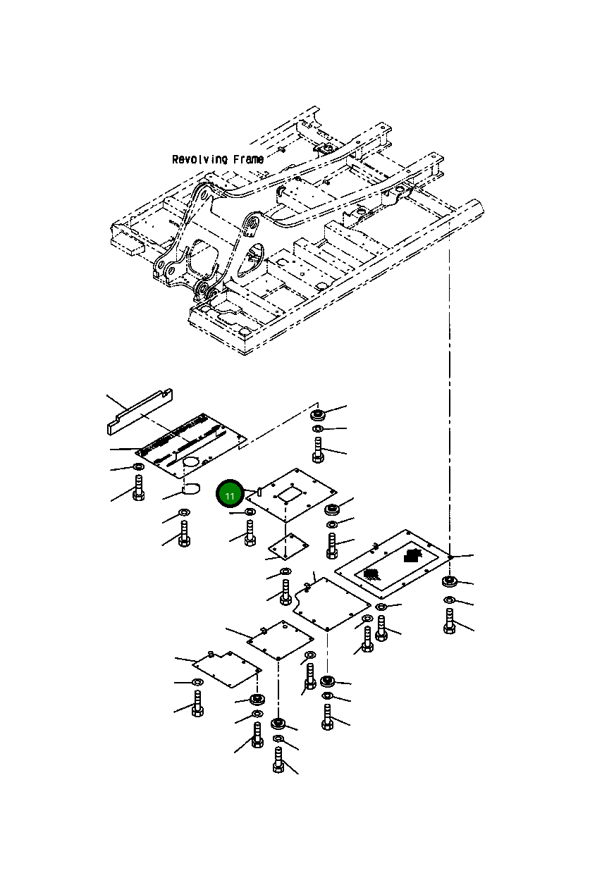 Крышка 208-54-68290  Komatsu
