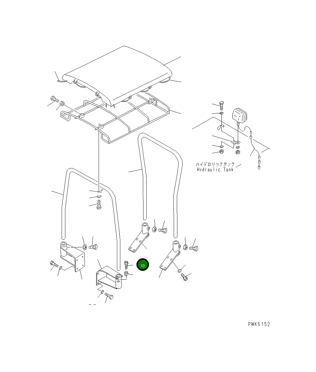 Болт 01016-51445  Komatsu