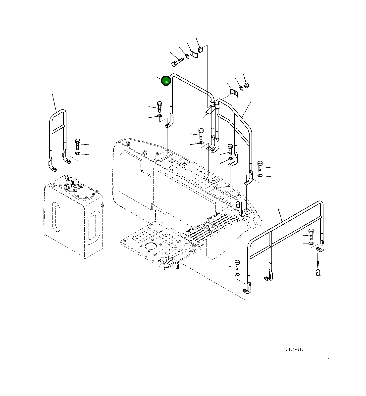 Болт 0101081280  Komatsu