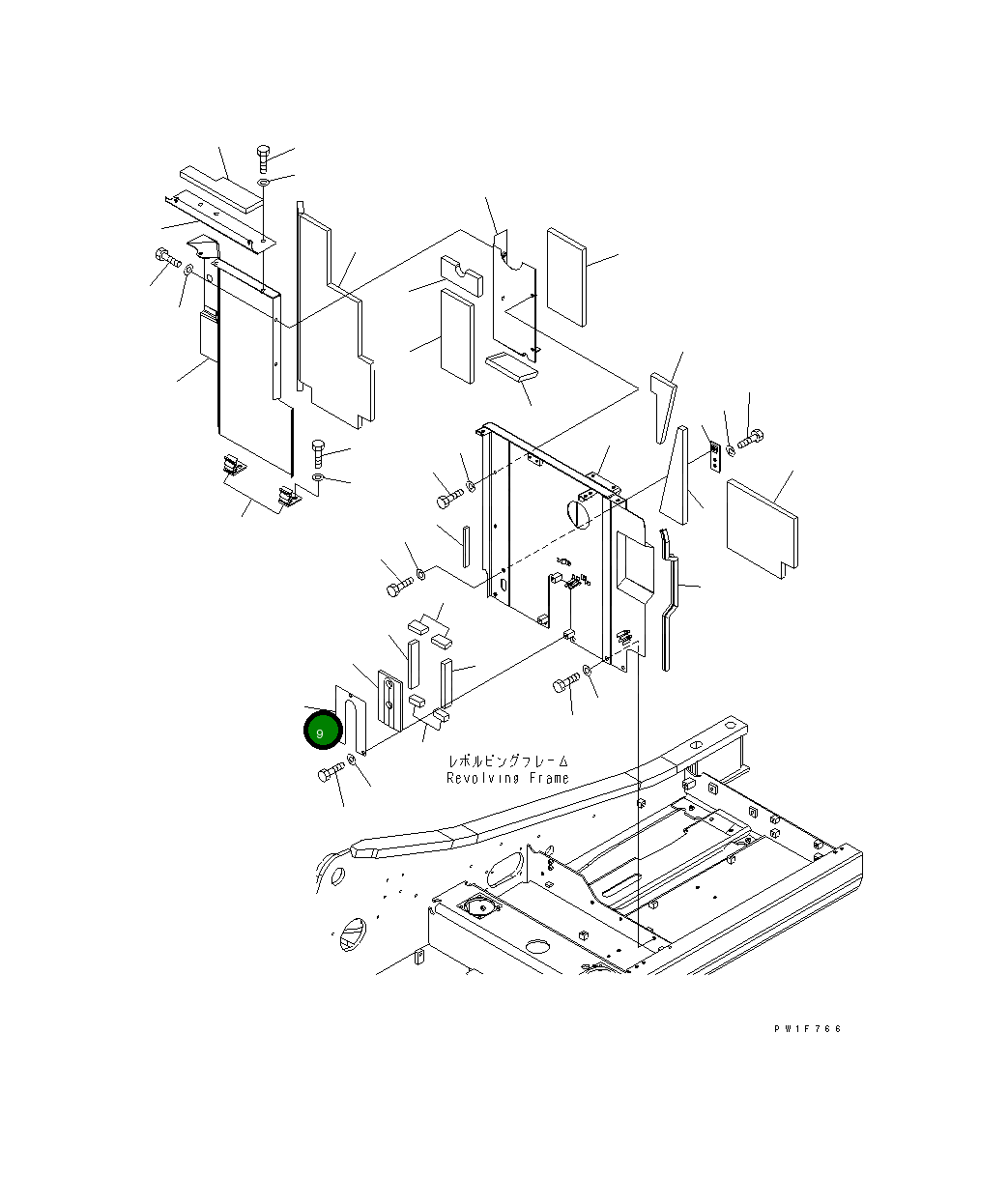 Крышка 21K-54-72340 Komatsu
