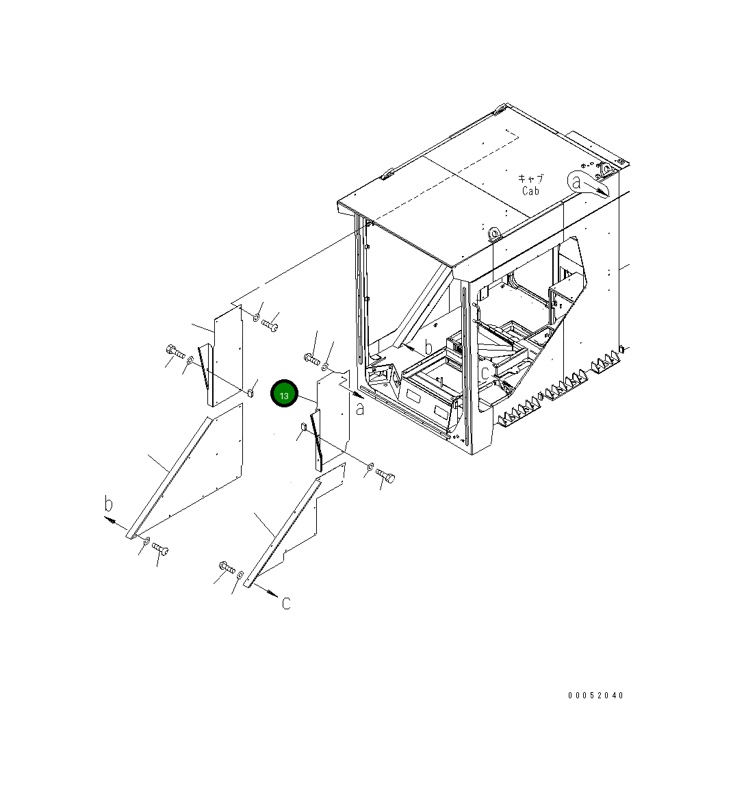 Крышка 21T-54-36611  Komatsu