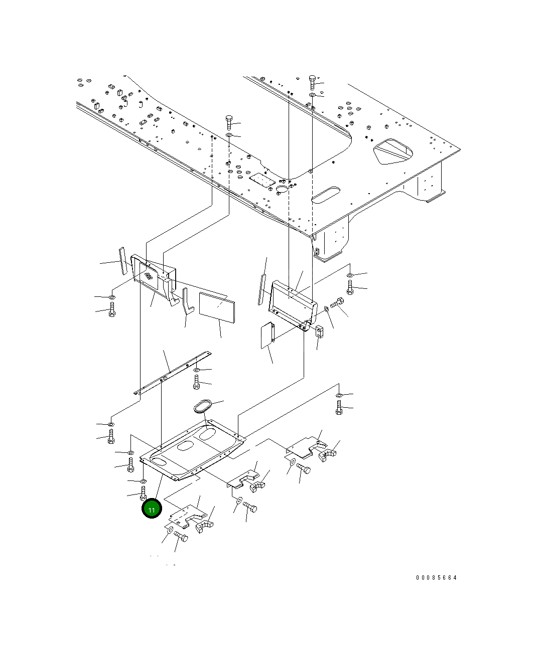 Крышка 21T-54-31181 Komatsu