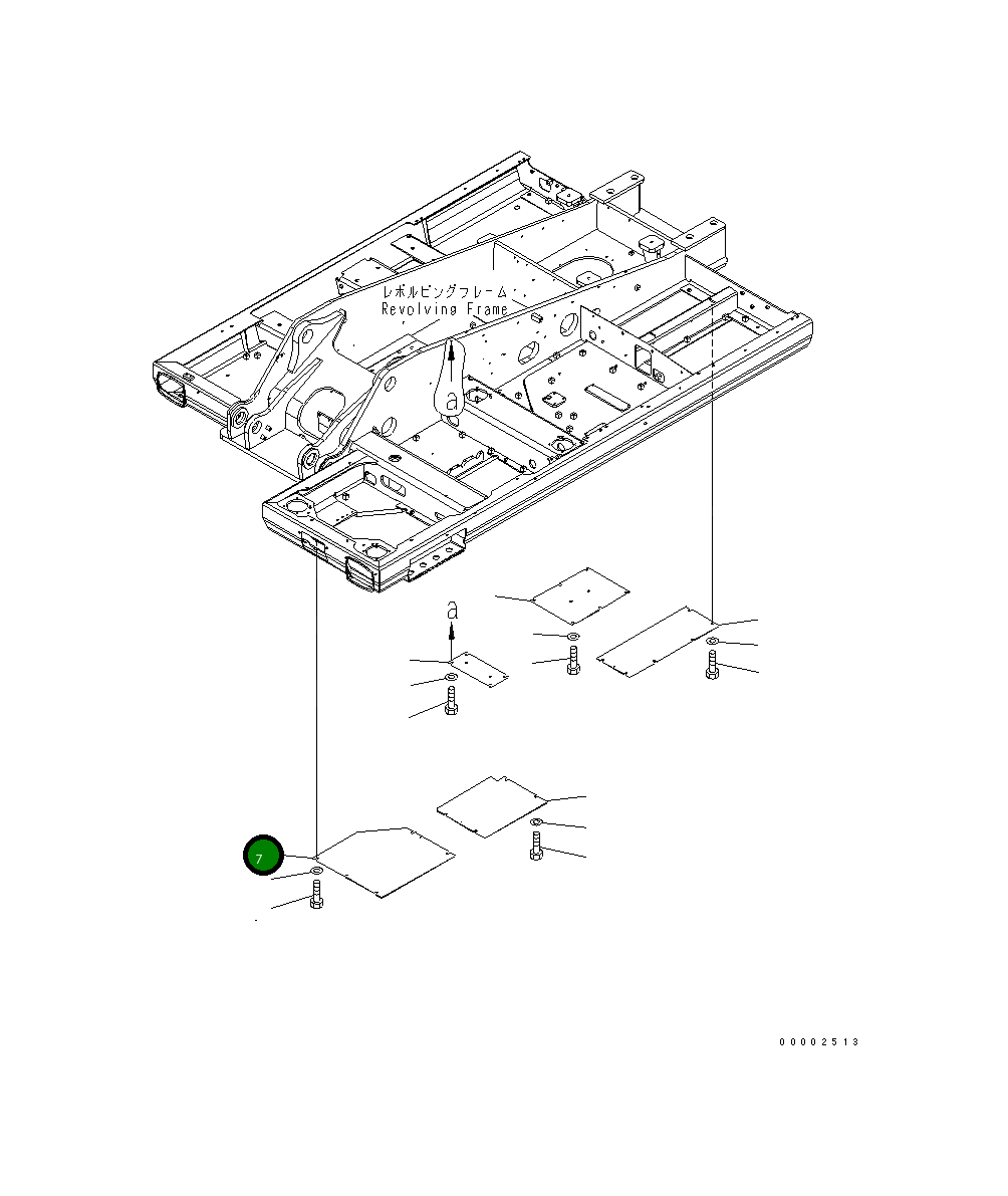 Крышка 20K-54-21553  Komatsu