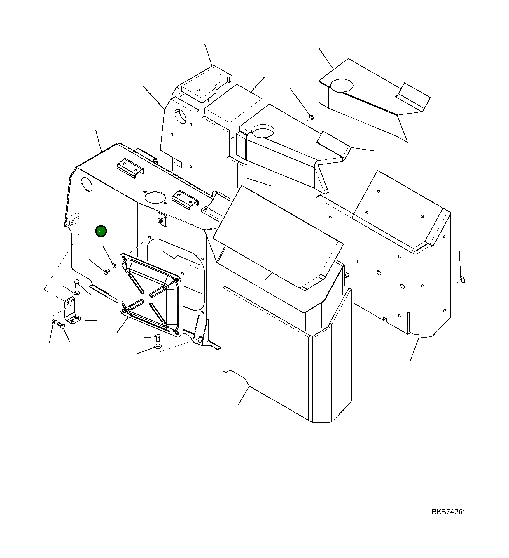 Крышка 22E-54-21412  Komatsu