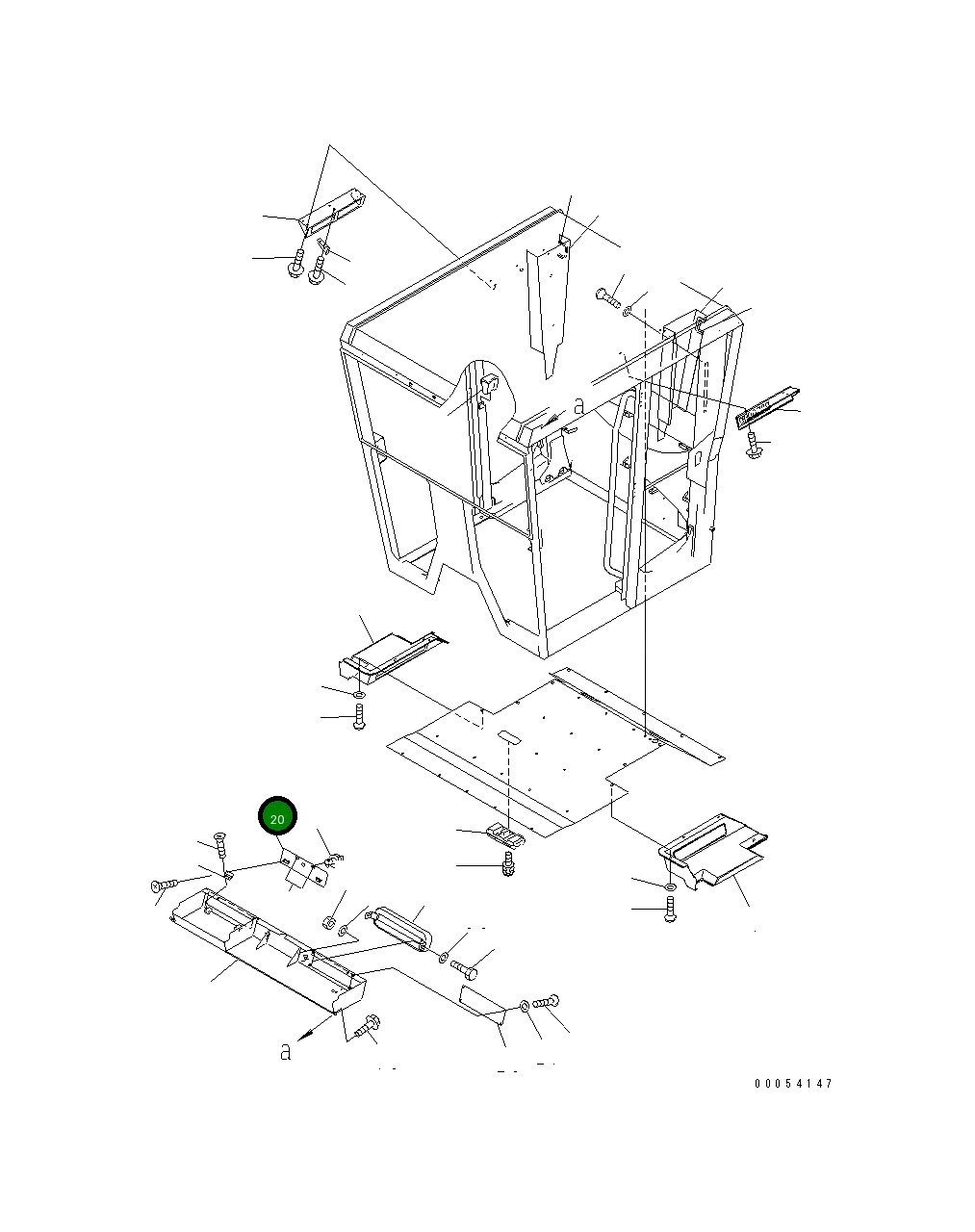 Крышка 23B-952-6540 Komatsu