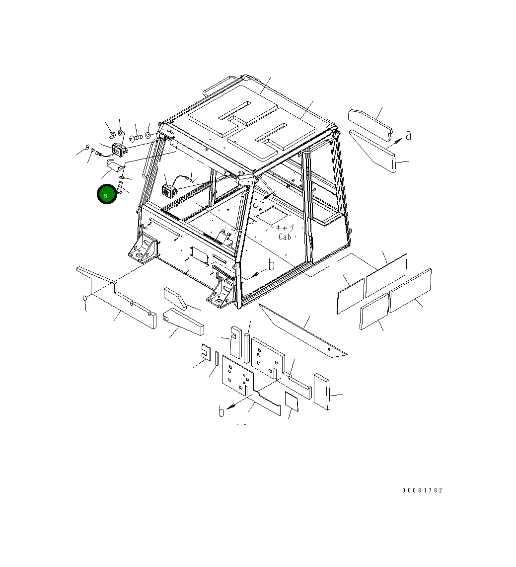 Крышка 56E-54-24971  Komatsu