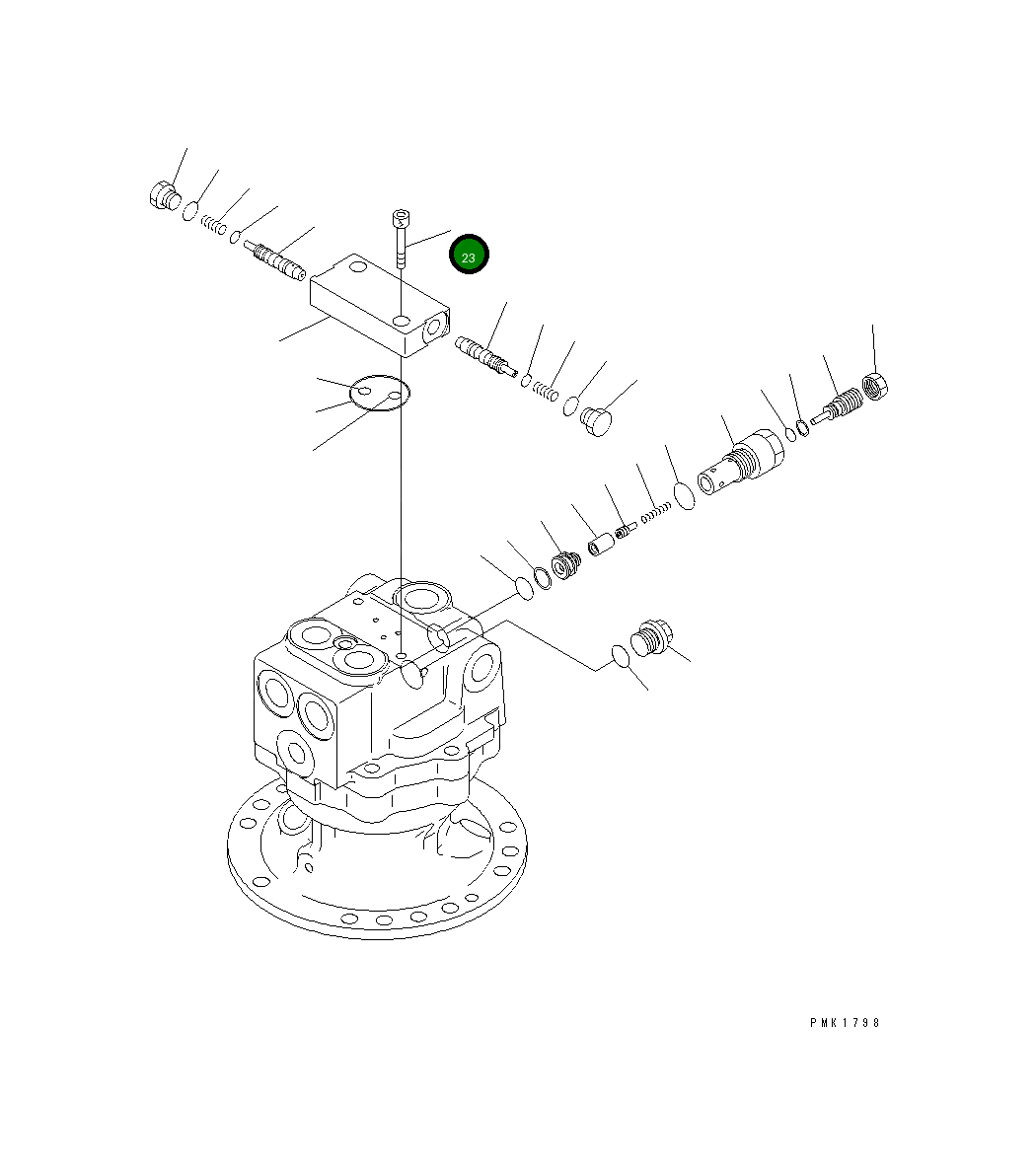 Болт 01252-60825  Komatsu